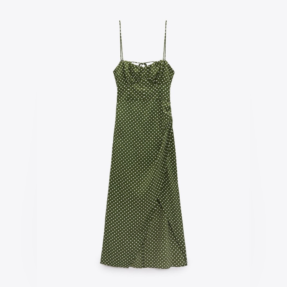 Zara Polka Dot Midi dress with open back